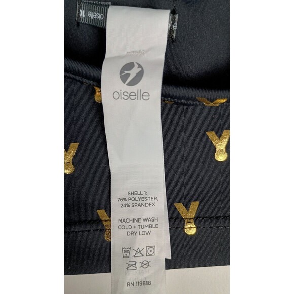 Oiselle Womens Tank Gold Mettle Crop Size 10 M-L Black Athletic Workout Yoga - Picture 5 of 8